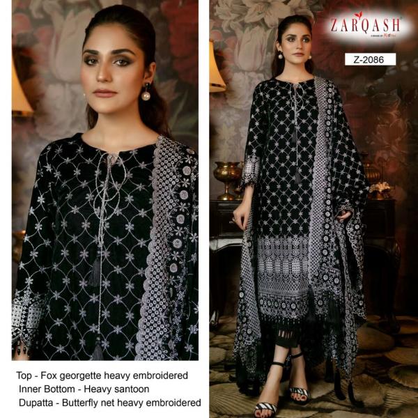 Zarqash Adan's Libas 2 Designer Georgette Pakistani Style Salwar